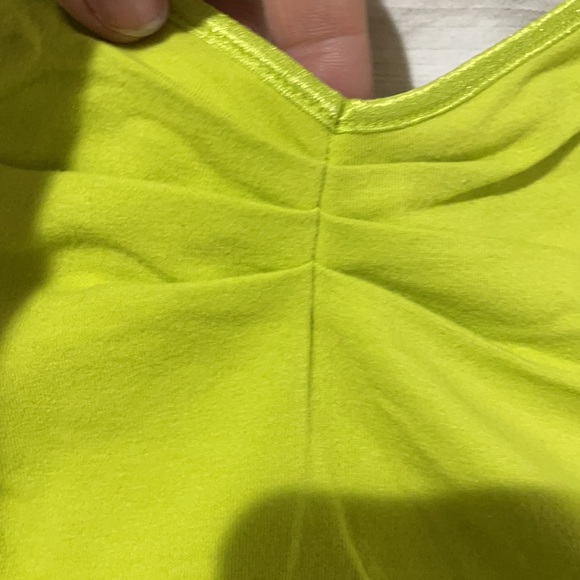 The limited L lime green tank shelf bra adjustable straps worn once euc - Picture 2 of 9